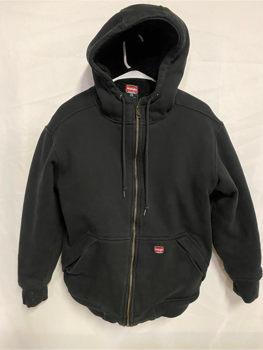Wrangler Men’s Black Hooded Zip Jacket